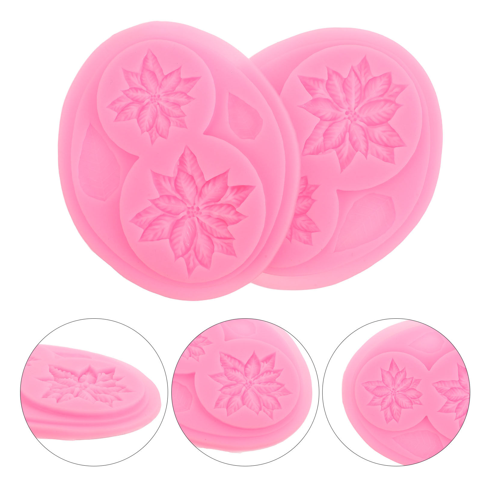 Soap Making Ins - 2 stuks siliconen mallen met bloemenmotief