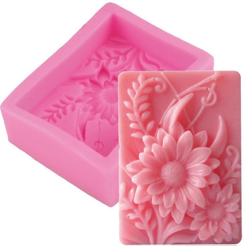 Soap Making Kit For Beginners - 1pc 3D Vierkante Roos Bloem Siliconen
