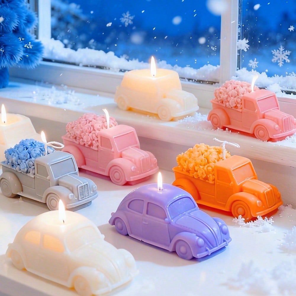 Soap Making Gifts - Multistyle styling auto siliconen kaarsenmal roos