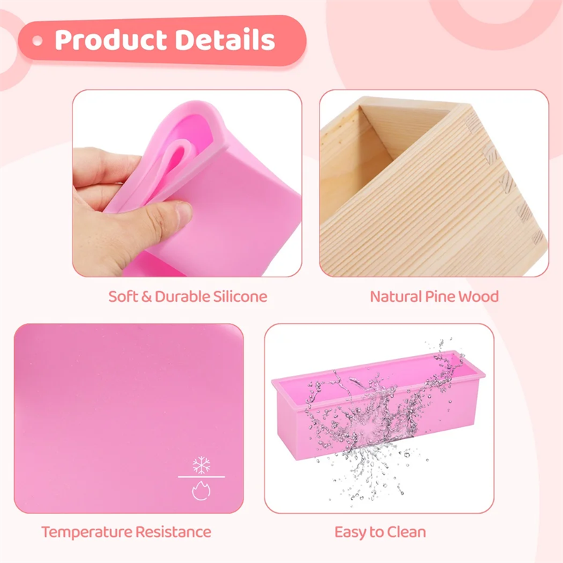 Rechthoekige siliconen zeepvor - Soap Making Kit For Beginners recensie en prijs